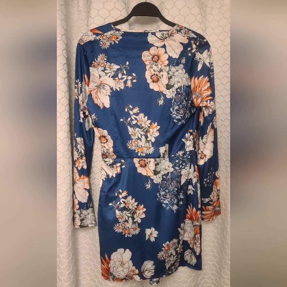 Nasty Gal Vibrant Blue and Orange Dress